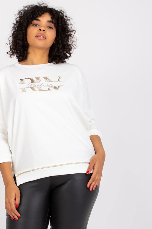 Ecru halenka z bavlny Cordelie plus...