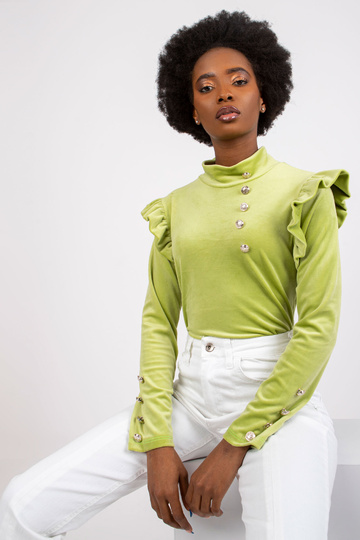 Limetková velurová halenka...