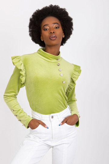 Limetková velurová halenka... 2