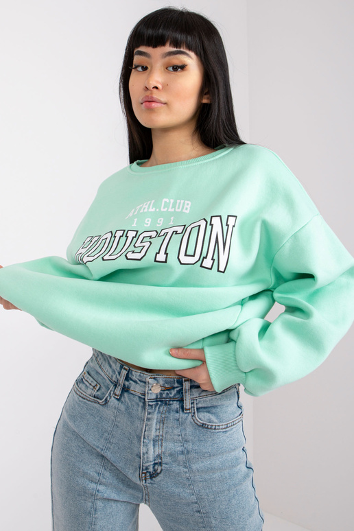 Mint mikina s potiskem Los Angeles