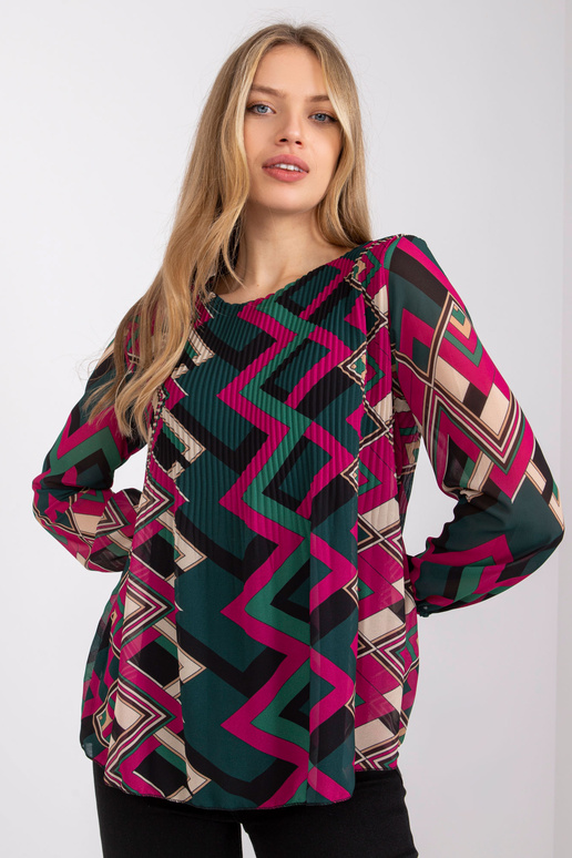 Zelená/fialová halenka pro volný čas...