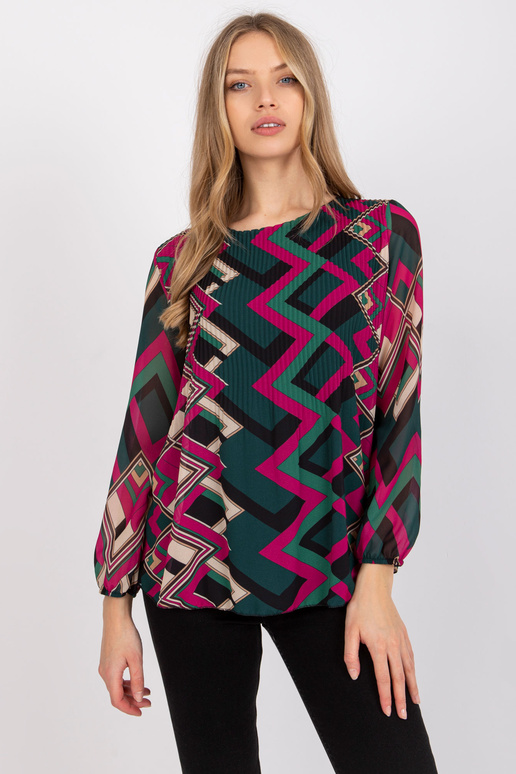 Zelená/fialová halenka pro volný čas...