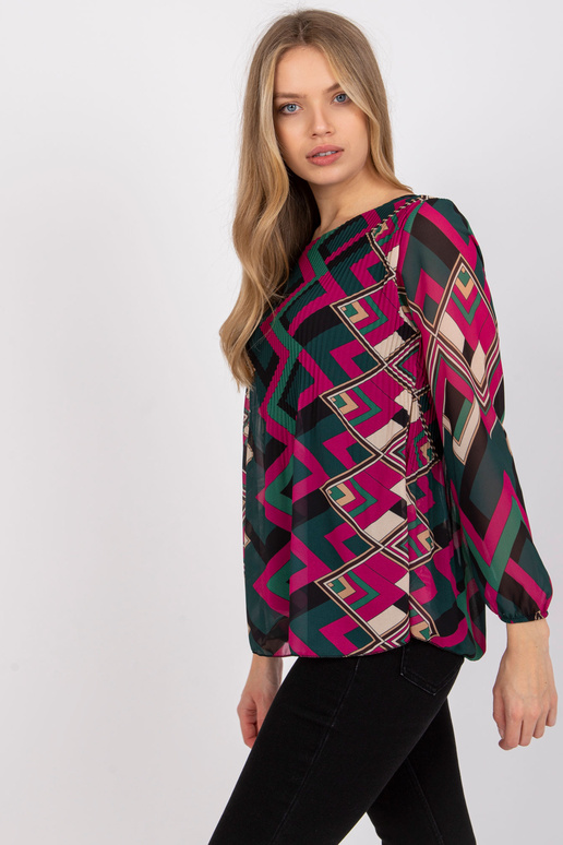 Zelená/fialová halenka pro volný čas...