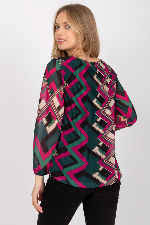 Zelená/fialová halenka pro volný čas...