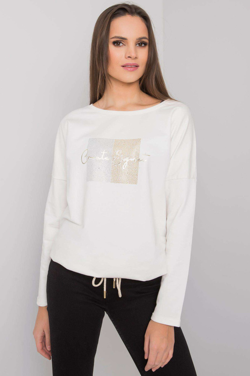 Ecru halenka s kamínky Adele RUE PARIS