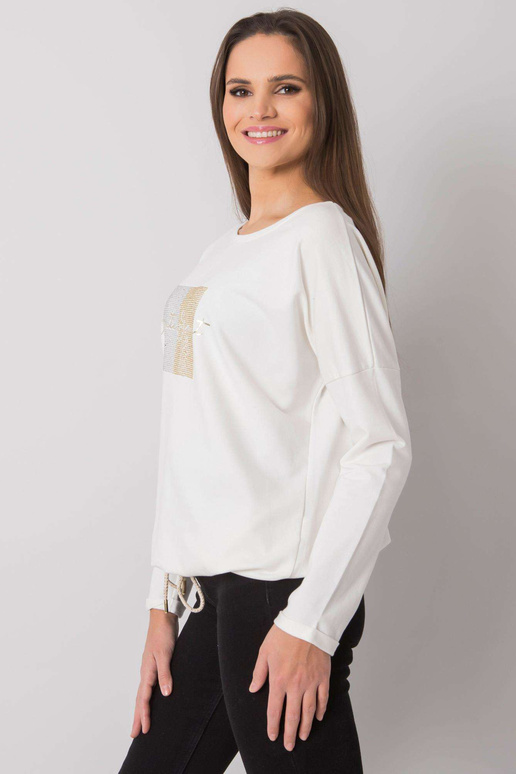 Ecru halenka s kamínky Adele RUE PARIS