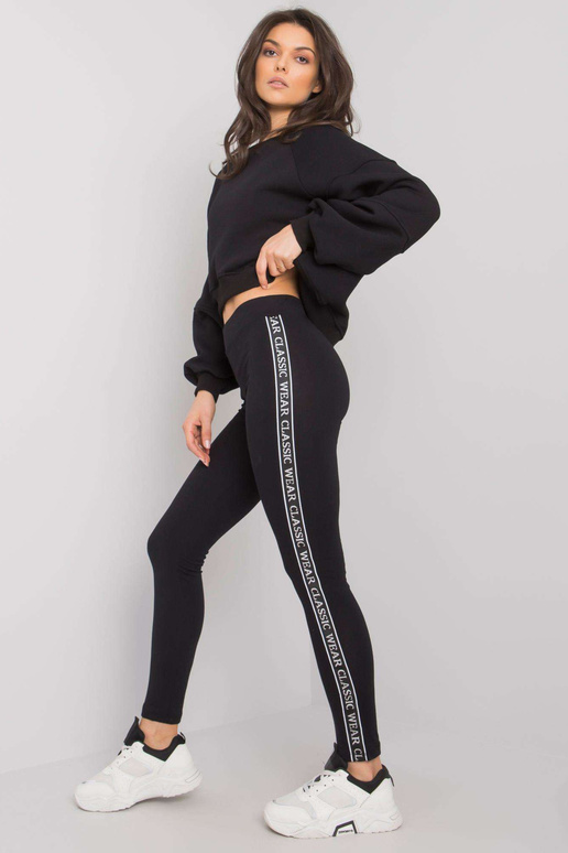 Černé dámské legíny s pruhy Irene RUE...