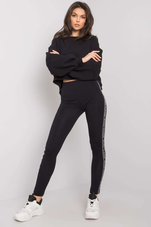 Černé dámské legíny s pruhy Irene RUE...