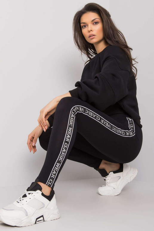 Černé dámské legíny s pruhy Irene RUE...