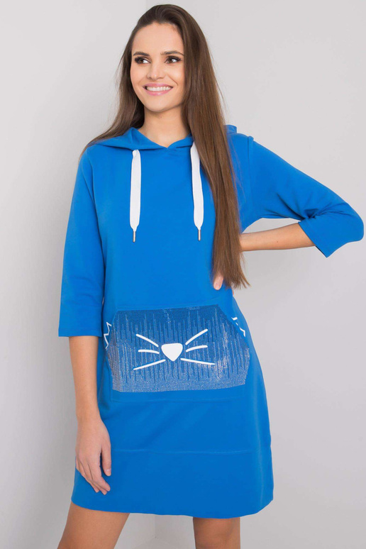 Tmavě modré mikinové šaty Anne