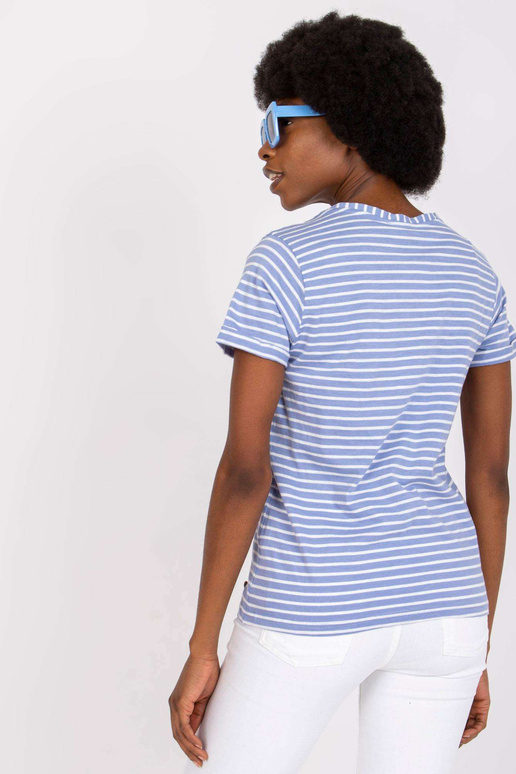 Světle modré bavlněné tričko pro ženy...