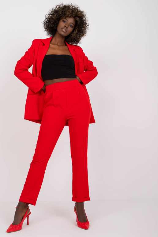 Dámské červené klasické kalhoty Hidalgo