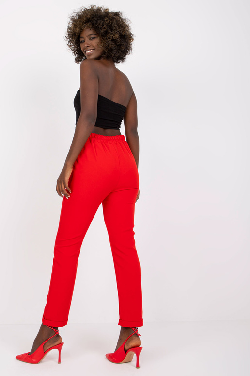 Dámské červené klasické kalhoty Hidalgo