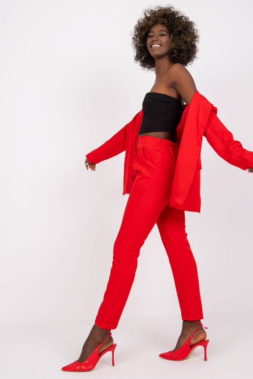 Dámské červené klasické kalhoty Hidalgo