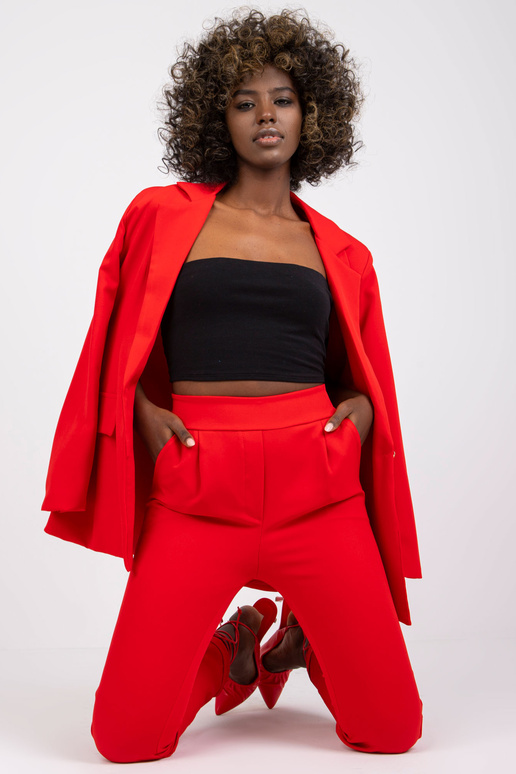 Dámské červené klasické kalhoty Hidalgo