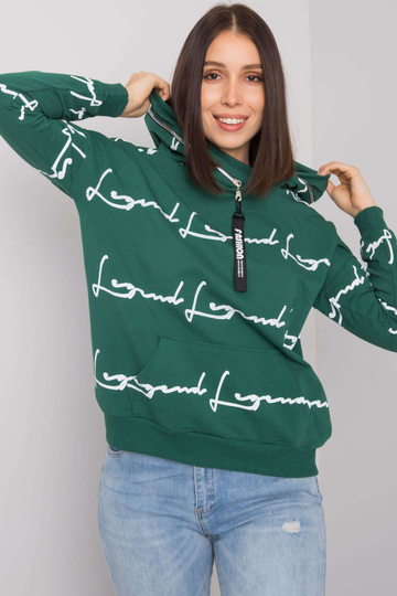 Tmavě zelená mikina větší...