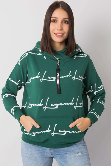 Tmavě zelená mikina větší... 2