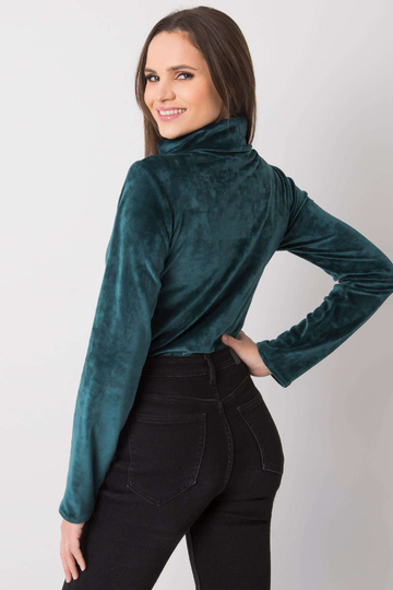 Zelená velurová halenka s...