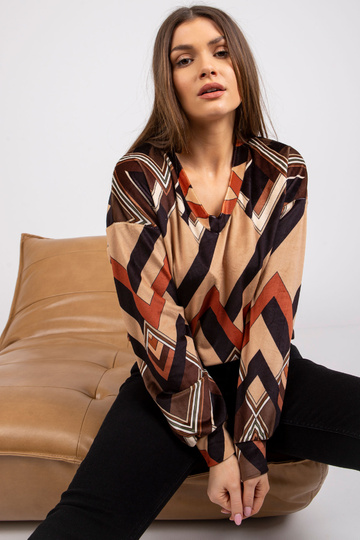 Hnědá a béžová velurová...