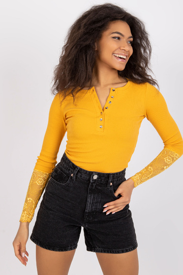 Světle oranžová žebrovaná... 2