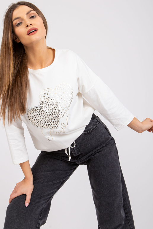 Ecru bavlněná halenka Elizabeth RUE...