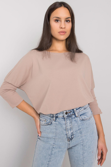 Tmavě béžová volná halenka...