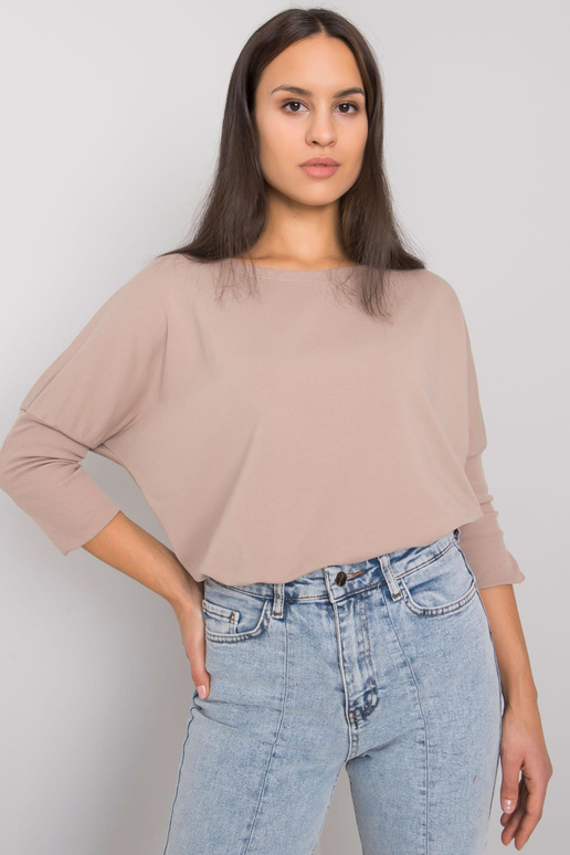 Tmavě béžová volná halenka Hassina