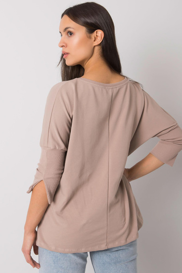 Tmavě béžová volná halenka... 2