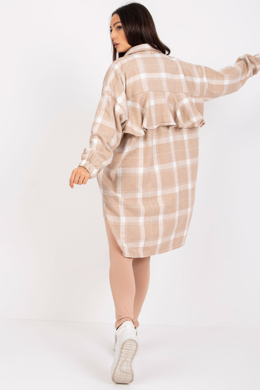 Suzannina béžová a bílá kostkovaná...