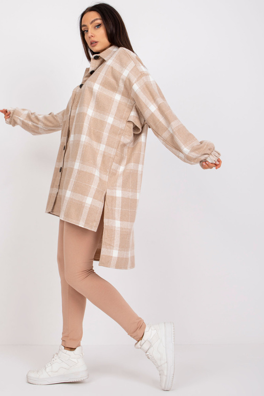 Suzannina béžová a bílá kostkovaná...