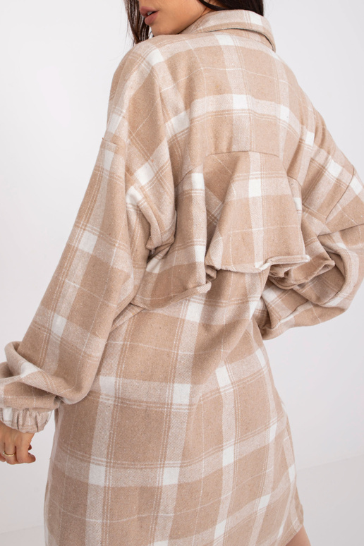 Suzannina béžová a bílá kostkovaná...