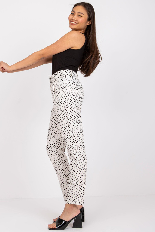 Ecru puntíkované kalhoty Kyoto Ecru puntíkované kalhoty Kyoto