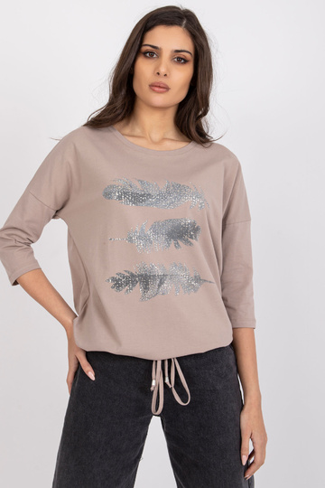 Tmavě béžová bavlněná... 2