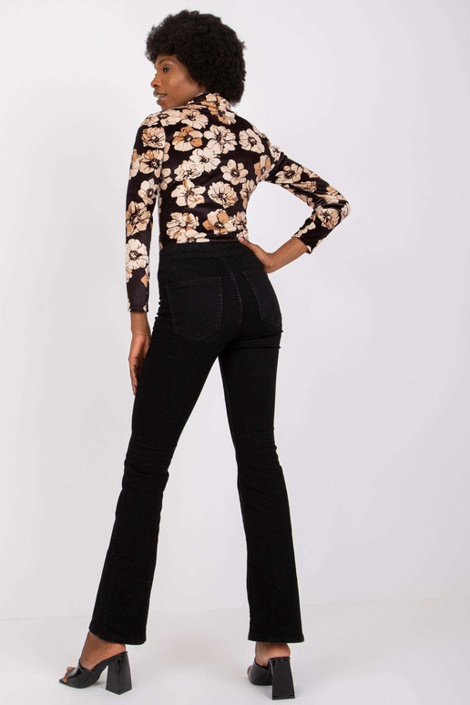 Černo-béžová velurová halenka s...