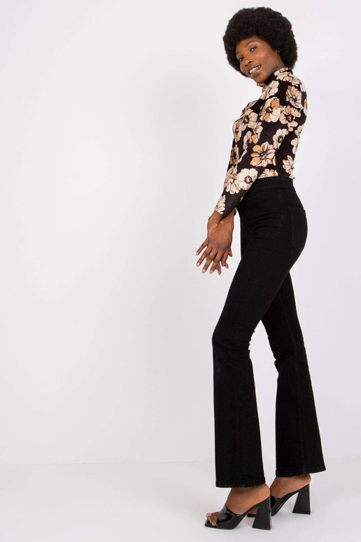 Černo-béžová velurová halenka s...