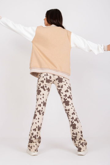 Béžová bomber mikina s...