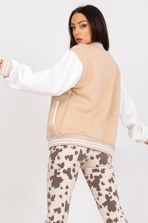 Béžová bomber mikina s kapsami Palma