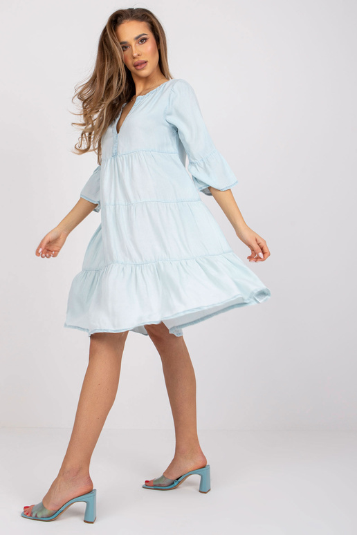 Světle modré šaty před kolena SUBLEVEL