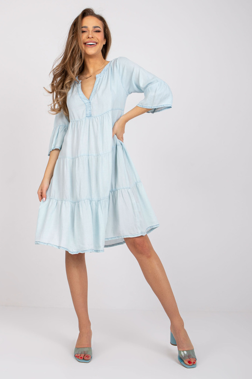 Světle modré šaty před kolena SUBLEVEL