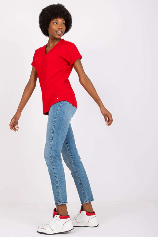 Červené volné tričko Severine