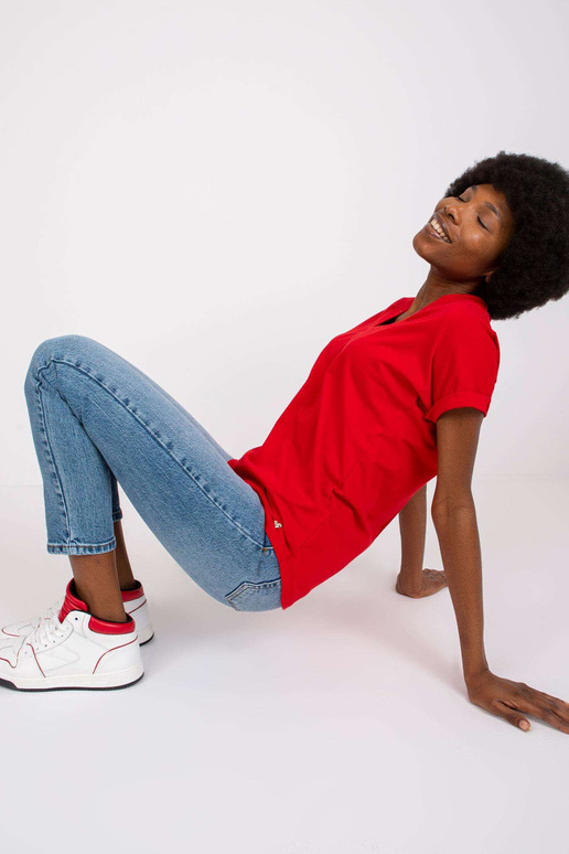 Červené volné tričko Severine