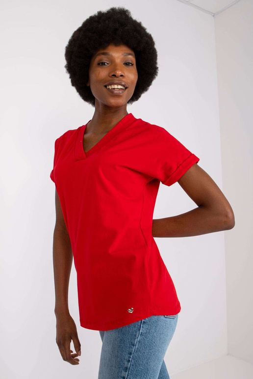 Červené volné tričko Severine