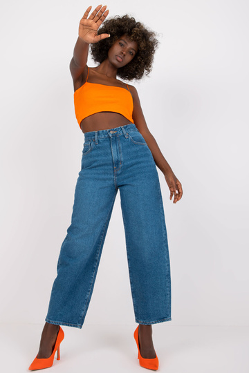 Modré džínové kalhoty s... 2