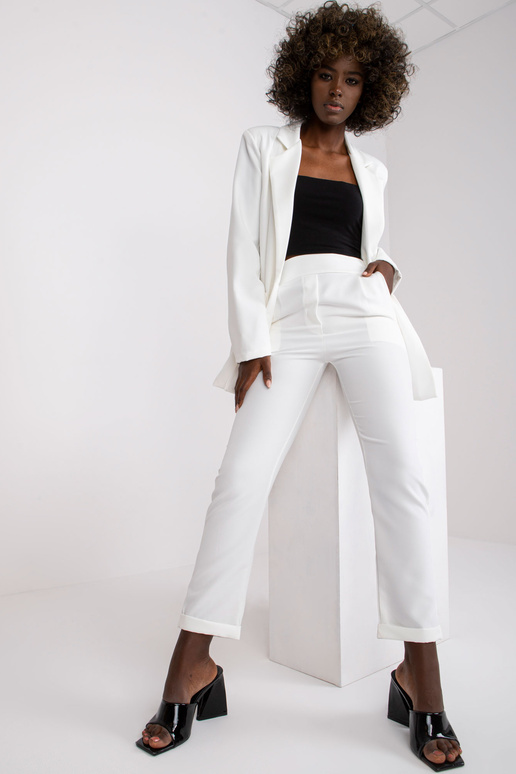 Bílé dámské společenské kalhoty Hidalgo