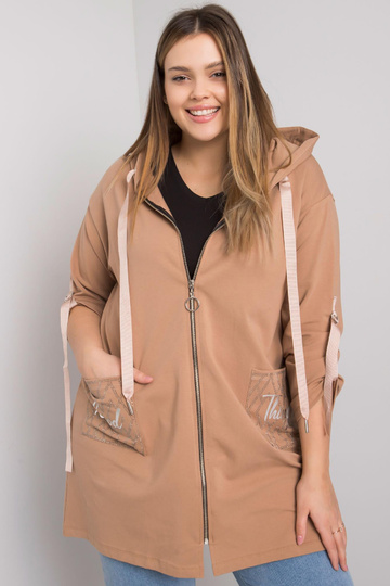 Mikina Camel plus size na...