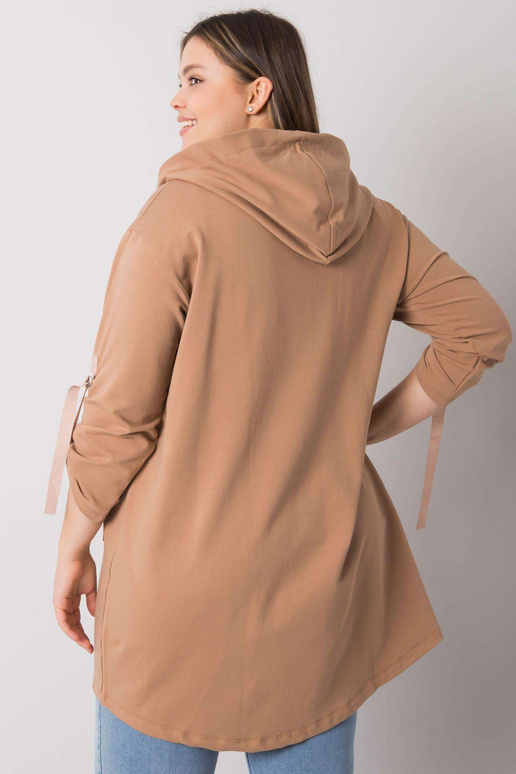 Mikina Camel plus size na zip Zurich