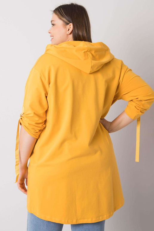 Žlutá mikina Zurich Plus Size na zip