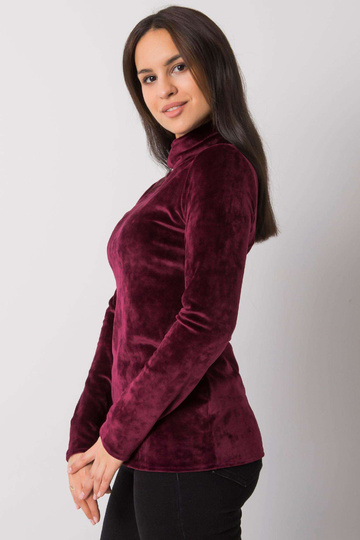 Vínová velurová halenka s... 2