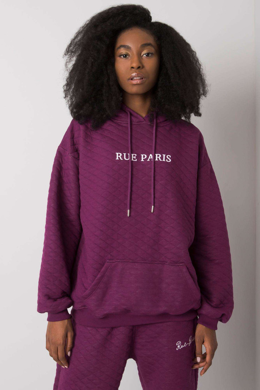 Fialová prošívaná mikina Hanna RUE PARIS