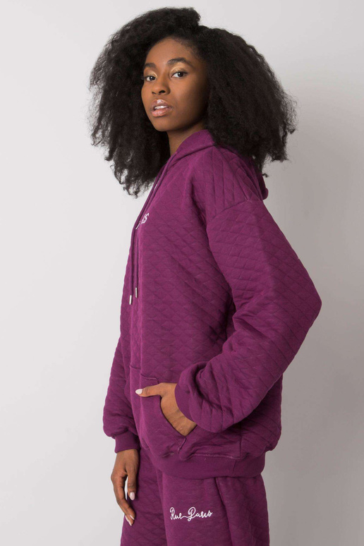 Fialová prošívaná mikina Hanna RUE PARIS